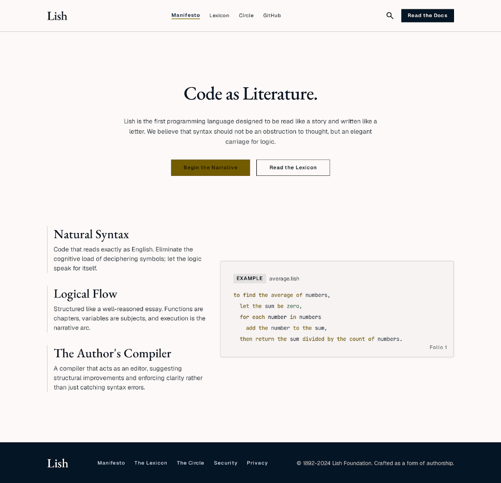 Lish Homepage Preview